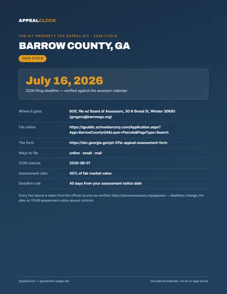 Barrow County appeal kit — cover
