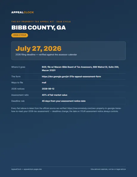 Bibb County appeal kit — cover