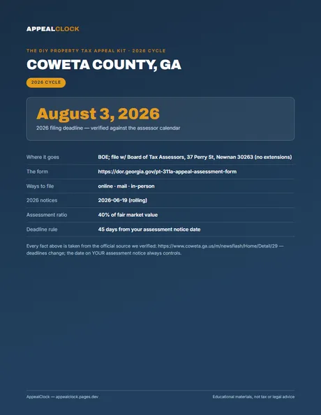 Coweta County appeal kit — cover
