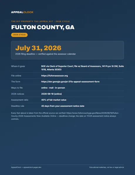 Fulton County appeal kit — cover