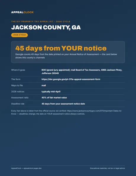 Jackson County appeal kit — cover