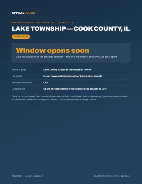Lake Township appeal kit — cover