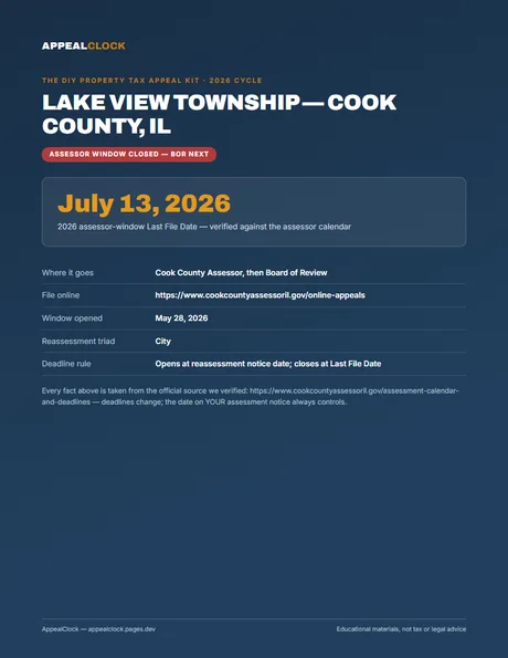 Lake View Township appeal kit — cover