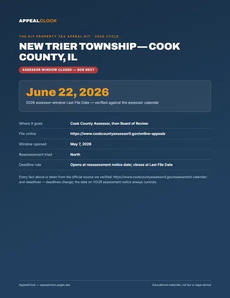 New Trier Township appeal kit — cover
