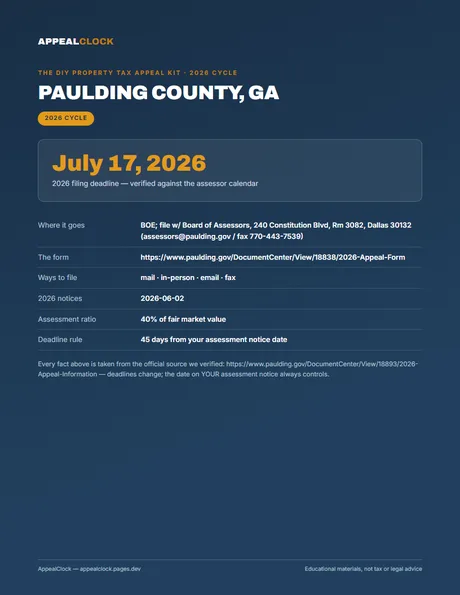 Paulding County appeal kit — cover