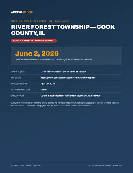 River Forest Township appeal kit — cover