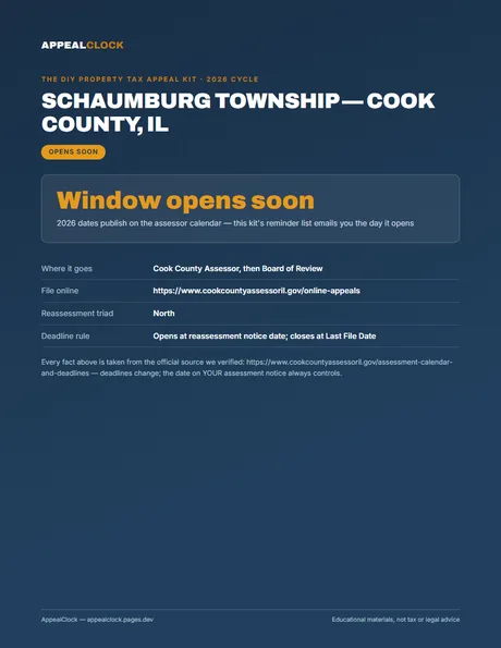Schaumburg Township appeal kit — cover