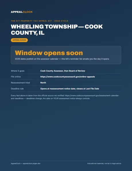 Wheeling Township appeal kit — cover